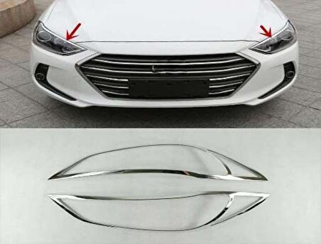 Hyundai IX35 2010 Sonrası Ön Far Kaplama ABS Krom