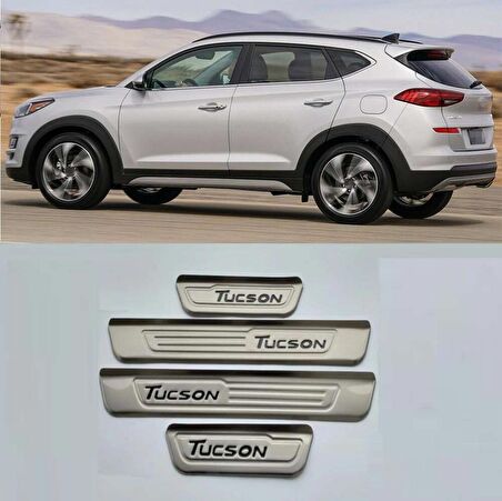 Hyundai Tucson 2015 2020 Dış Kapı Eşiği Krom