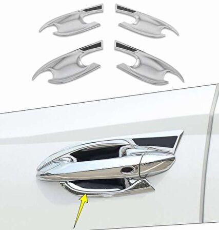 Hyundai Tucson 2021 Sonrası Dış Kapı Kolu İç Kaplama ABS Krom