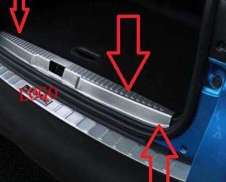 Renault Captur 2014 2017 Arka Tampon Eşiği Krom