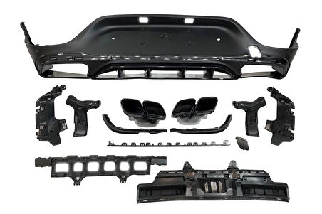 X253 GLC 2016-2019 COUPE UYUMLU GLC 63 DİFÜZÖR VE EGZOZ SETİ