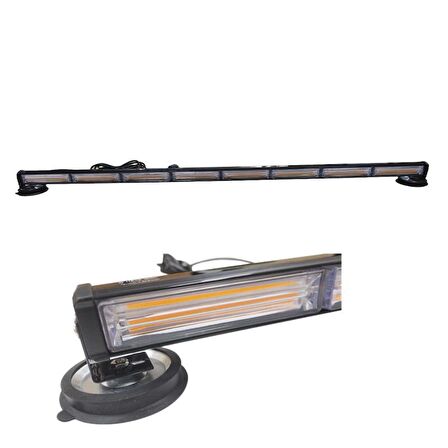 Cakar lamba 118 cm 8  cob Led 17 fonksyionlu 48W AMBER 12-30V  / LAPA198