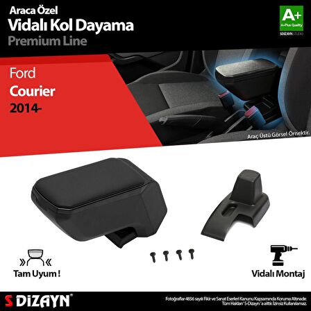 Ford Courier Kol Dayama Kolçak ABS Vidalı Siyah 2014 Üzeri A+Kalite