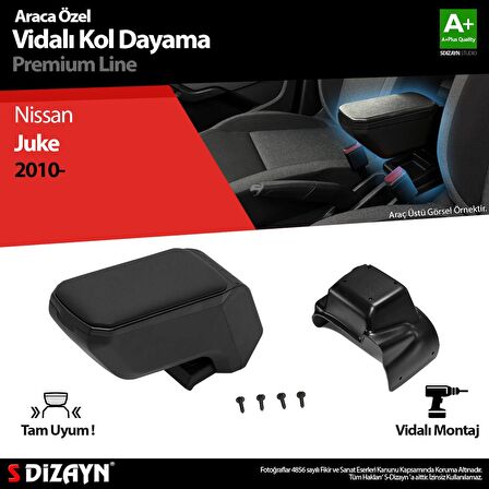 Nissan Juke ABS Vidalı Kol Dayama Kolçak Siyah 2010 Üzeri A+Kalite