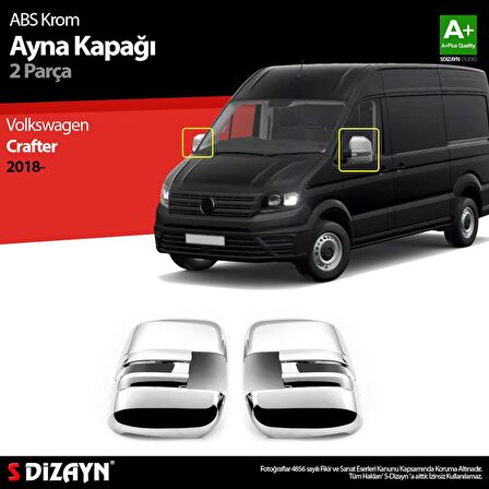 Volkswagen Crafter Abs Krom Ayna Kapağı 2 Prç. 2018 Üzeri