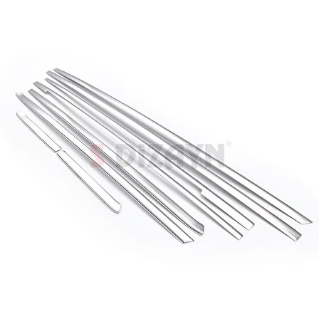 Mercedes Vito W447 Krom Cam Alt Çıtaları 8 Prç. (Tek Sürgülü Kapı-L3 Uzun Şasi) 2014 Üzeri