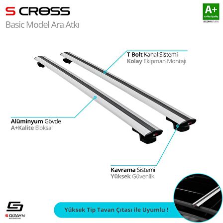 a SW 2013-2018 BASİC Model Gri Ara Atkı A+ Kalite