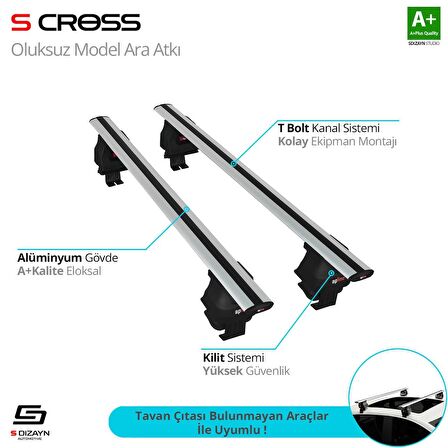 Honda Civic 9 Hatchback 2011-2015 OLUKSUZ Model Gri Ara Atkı A+ Kalite