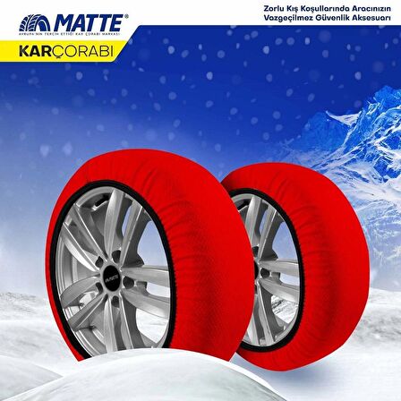 Kar Çorabı Matte 215 75 Lastik R16 Jant Ölçülerine Uyumlu Yüksek Kaliteli Zincir Muadili