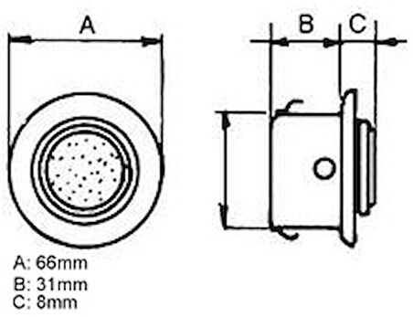 Gömme halojen spot 12V/20W Kromaj