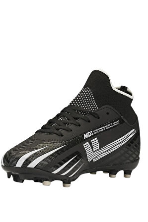 Boğazlı Krampon Çim ve Halı Saha Futbol Ayakkabısı SİYAH - BEYAZ