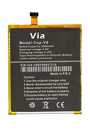 Casper Via V8 Uyumlu Batarya Pil