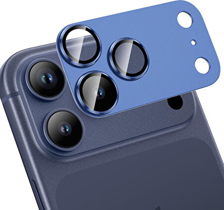 iPhone 17 Pro Max CL-20 Kamera Lens Gövde Koruyucu 9H Sertlik Ultra HD Temperli Cam Çizilmeye Dayanıklı Koruyucu Gece Çekimi Bozmaz