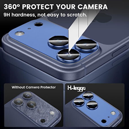 iPhone 17 Pro Max CL-20 Kamera Lens Gövde Koruyucu 9H Sertlik Ultra HD Temperli Cam Çizilmeye Dayanıklı Koruyucu Gece Çekimi Bozmaz