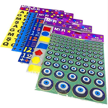 A4 Sticker Karışık - 10 adet