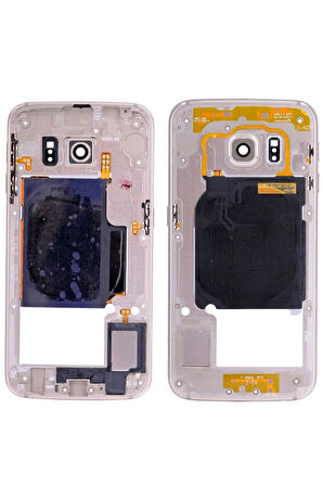 Samsung Galaxy S6 Orta Kasa Arka Kapak Gold G920f