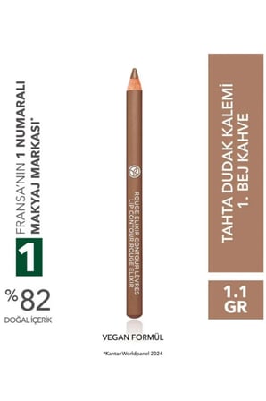 Tahta Dudak Kalemi Kremsi Dokulu Saten Bitiş Uzun Süre Kalıcı 1.1 g