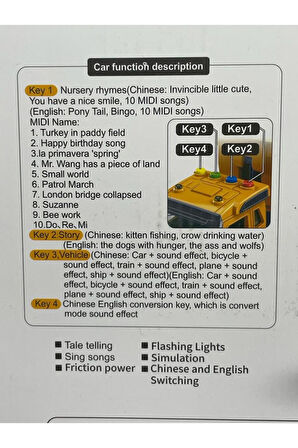 İnşaat Araçları Işıklı Sesli Tır Seti 3 'lü Oyuncak