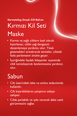 Baga Kırmızı Kil Seti Maske & Sabun