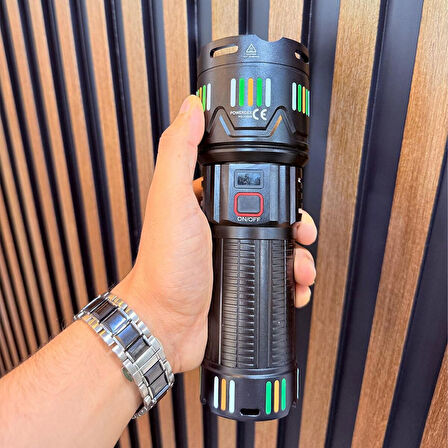 Pd-12800 45 Watt 4500 Lümen Zoomlu Profesyonel Avcı El Feneri
