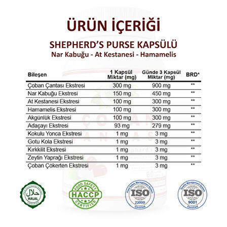 Çoban Çantası Kapsül (SHEPHERD'S PURSE CAPSULE)