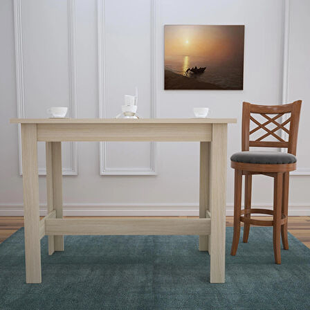 Pasific Home Barra Bar Masası Yüksek Yemek Masası, Meşe, 120x60