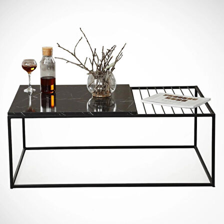 Pasific Home Zinus Metal Orta Sehpa, Siyah Mermer