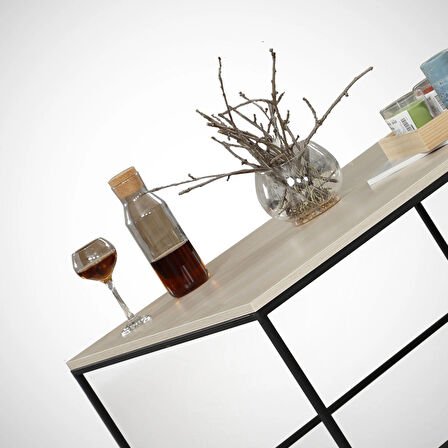 Pasific Home Poly Metal Orta Sehpa, Kare Orta Sehpa, Meşe
