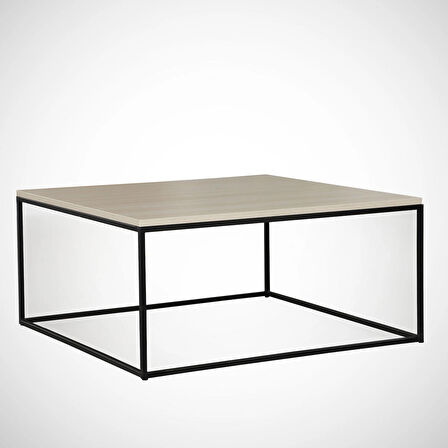 Pasific Home Poly Metal Orta Sehpa, Kare Orta Sehpa, Meşe