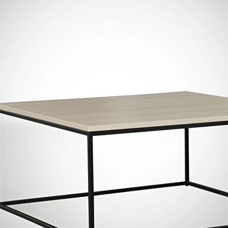Pasific Home Poly Metal Orta Sehpa, Kare Orta Sehpa, Meşe