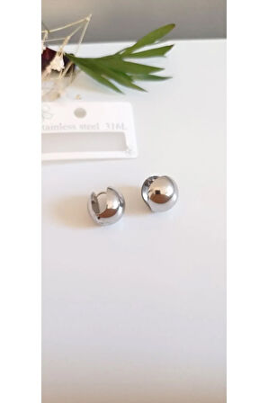 ÇELİK KÜPE KADIN 316L 2 Lİ ZARİF MİNİ  DETAYLI KIKIRDAK RENK ATMAZ GARANTİLİ