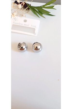 ÇELİK KÜPE KADIN 316L 2 Lİ ZARİF MİNİ  DETAYLI KIKIRDAK RENK ATMAZ GARANTİLİ