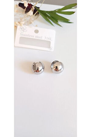 ÇELİK KÜPE KADIN 316L 2 Lİ ZARİF MİNİ  DETAYLI KIKIRDAK RENK ATMAZ GARANTİLİ