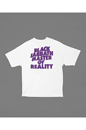 Black Sabbath Master Of Reality Yazılı Unisex Oversize Müzik Grubu Tişört
