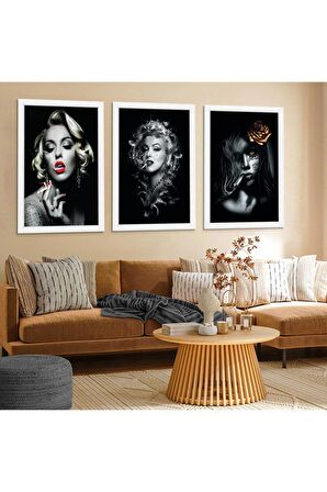 GOLD AYNALI PLEKSİ ÇERÇEVELİ MODERN ZARİFALTIN SARISI PALMİYE YAPRAK DESENLİ SOYUT ÇİZİM TABLO