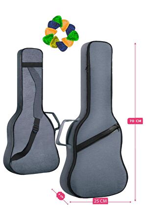 Midex Cs-26 Tenör Ukulele Çantası Gigbag Soft Case Kılıf (10 Pena ve Takım Tel Hediye)