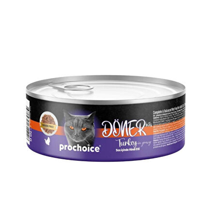 Prochoice Döner Bites Hindili Yetişkin Kedi Konservesi 70 GR
