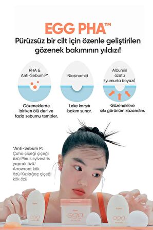 Cilde Aydınlık ve Pürüzsüz Görünüm Kazandıran Gözenek Karşıtı Krem A'PIEU Egg Pha Pore Cream