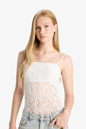 Coool Fitted Dantel Bodysuit