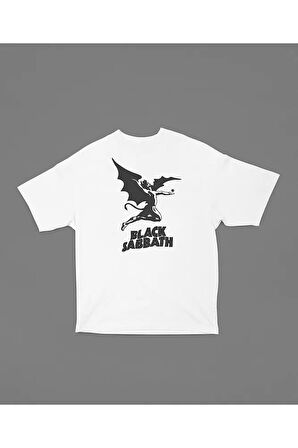 Black Sabbath Müzik Grubu Baskılı Unisex Oversize Tişört