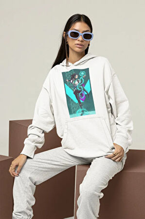 Sage Heal Karakter Baskılı Unisex Oversize Vvalorant Hoodie