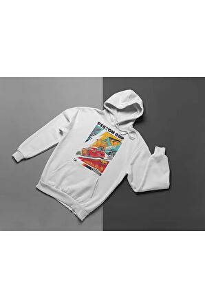 Piston Cup Cars 95 Baskılı Unisex Oversize Arabalar Çizgi Film Hoodie