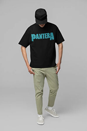 Pantera Rock Metal Müzik Grubu Baskılı Unisex Oversize Tişört