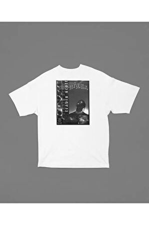 Nigga Travis Scott Rapper Baskılı Unisex Oversize Rap Tişört
