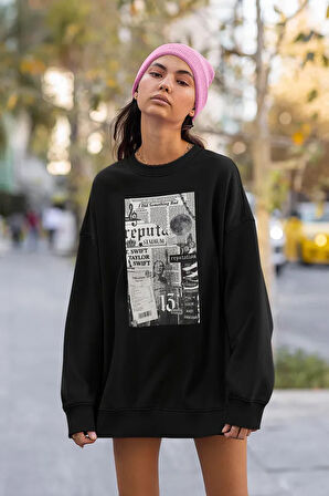 Taylor Swift Şarkıcı Baskılı Unisex Oversize Tasarım Sweatshirt