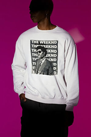 The Weeknd Rapper Baskılı Unisex Oversize Rap Sweatshirt