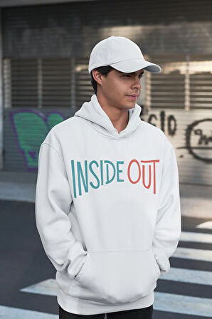 Insiide Out Baskılı Unisex Oversize Ters Yüz Çizgi Film Hoodie
