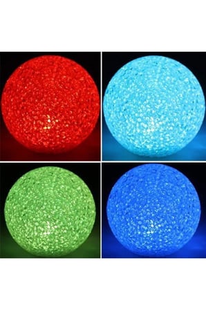 Dekoratif Gece Lambası Led Işıklı Kırılmaz Kristal Top 6.5 Cm Çap