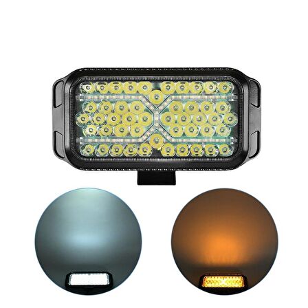 24 cm kayar sinyalli sis lambası adet 12-80v beyaz-amber / LASS330