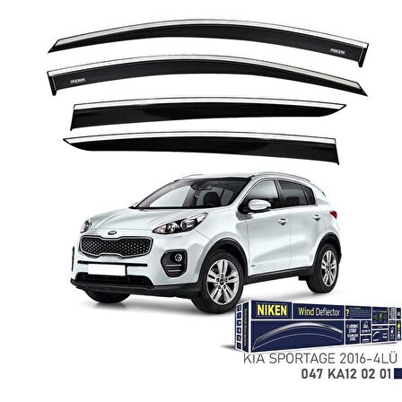 Niken Kia Sportage 2016- Kromlu Cam Rüzgarlığı 4 LÜ